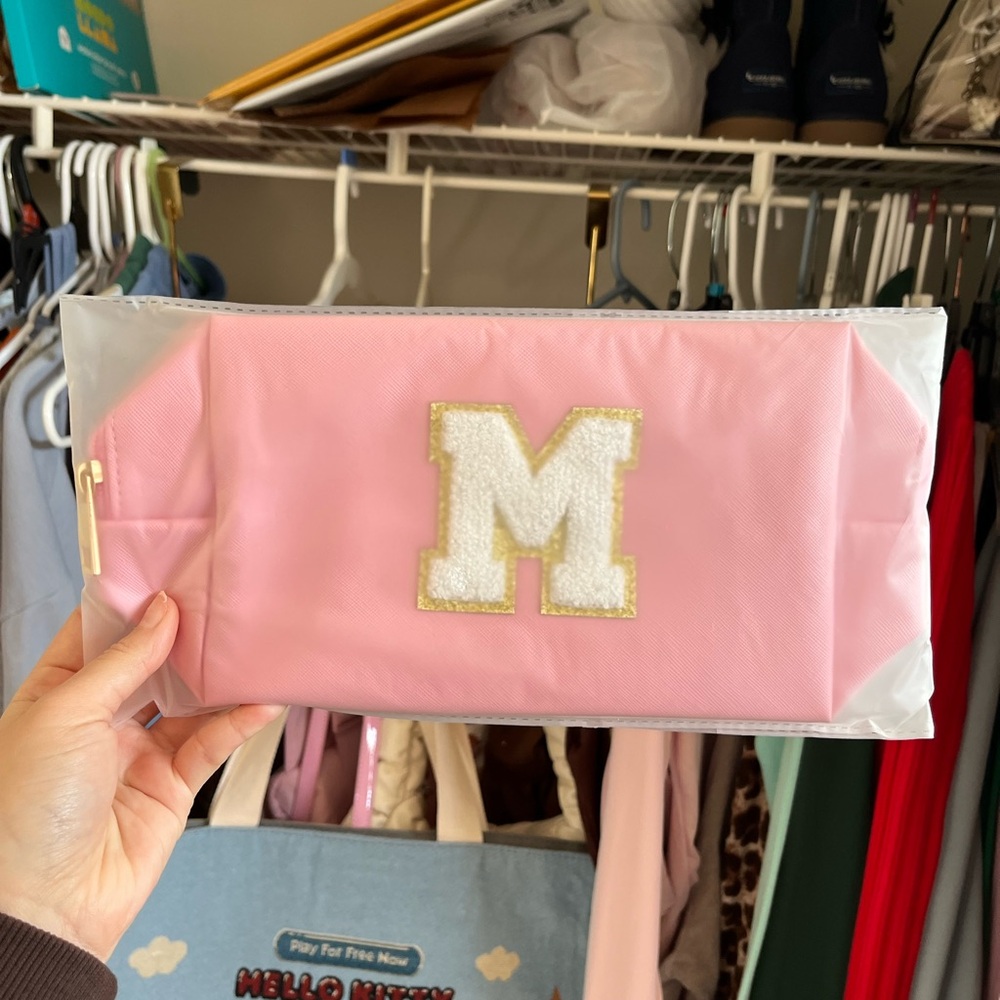 Initial M Makeup Bag/Pencil Case